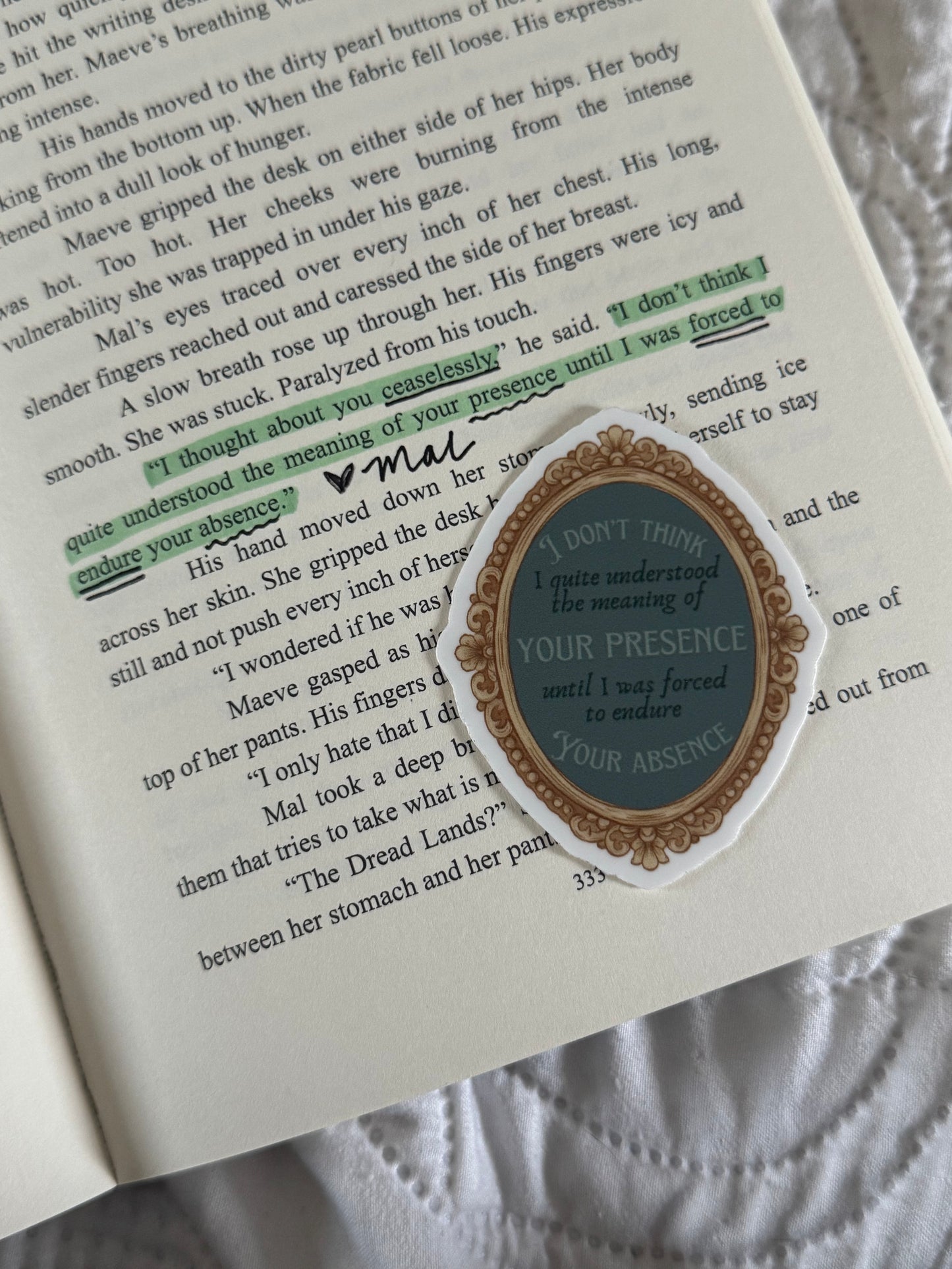 Mal Quote Frame Sticker