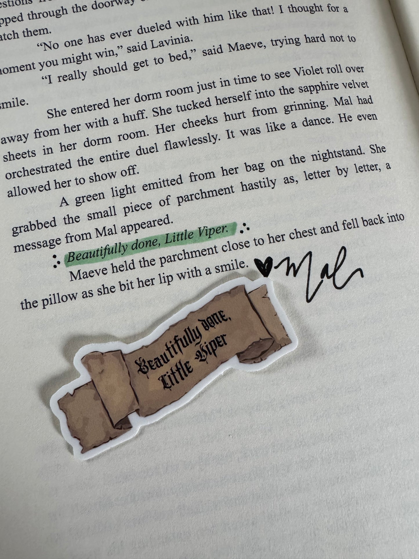 Beautifully Done Little Viper Script Sticker