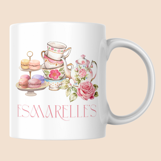 Esmarelle's Tea Shop Pink Mug